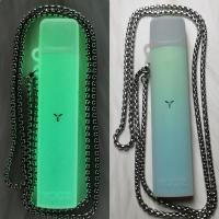 yoooz1柚子保护套丫ooz挂脖链绳电子器烟杆皮壳YOOZ2一代二代通用 柚子白色夜光+金属挂链