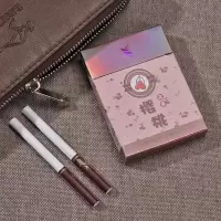 烟用爆珠520草莓爆珠香焑女士茶烟双爆珠爱喜esse水果味薄荷味 樱桃茶烟女士烟1盒装20支