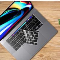 适用20款MacBook Pro键盘膜Air13.3笔记本快捷键M1保护膜TPU透明 M1款Pro型号A2338 硅胶黑