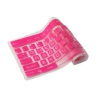 台式机电脑键盘保护贴膜联想戴尔通用型可爱凹凸套透明硅胶防尘罩 单色粉