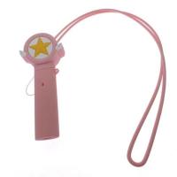 硅胶壳保护套刻摔卡通锐刻一代relax挂悦防绳relax保护 粉色仙女棒