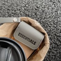 潮牌简称FOG标志适用Airpods Pro保护套1/2/3代pro苹果蓝牙无线耳 3代皮质耳机套 灰皮纹-Essent