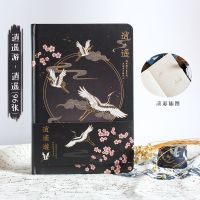 故宫风孔雀赋手账本立体古风彩页高颜值手帐本ins文艺笔记本本子 逍遥丨B6封面烫金淡彩精装本