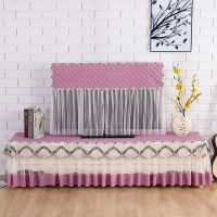 电视机罩70寸液晶挂式布艺65寸55寸曲平高档蕾丝防尘套电视柜套 十里桃花紫色 32寸