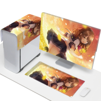 电脑防尘罩台式套装显示器主机屏幕键盘保护机箱防尘布可爱卡通 N240回眸 键盘盖布 54*23cm一件