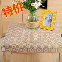 加厚款正方形桌布 防水防烫免洗桌布八仙桌长方形桌布麻将桌布PVC 17号花金色60X60正方形桌布