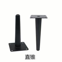 金属沙发脚茶几腿橱柜脚床头柜浴室柜脚桌腿增高防滑电视柜支撑腿 哑黑 10cm直锥