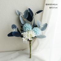 假花仿真花束摆设装饰花艺摆件高档2020新款客厅尤加利餐桌花摆花 梨月海洋系列手札花
