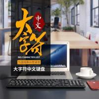 大字符老人键盘 近视 弱视有线键盘 大字体字母中文轻薄拼音键盘 大字符键盘-有线usb接口-黑色 官方标配