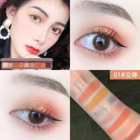 眼影盘ins超火大地色闪粉珠光防水莫兰迪键盘指尖眼影平价学生款 1#南瓜大地哑光系 单拍眼影