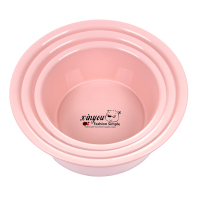 欧粟[买三送一]加厚塑料洗脸盆洗菜盆洗衣服婴儿洗衣盆洗脚盆 [圆形]粉色 小号