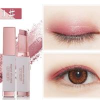 [一抹成型]双色眼影棒防水防汗珠光懒人眼影盘初学者大地色 1#酒红色