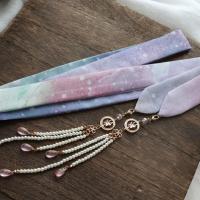 云深雾浅 晓梦 原创手工汉服流苏发带古风头饰发饰仙气梦幻飘带 晓梦蓝色