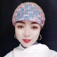 2021新款穆斯林纱巾帽子女包头巾小帽真丝帽子旅游回族头巾 1号色