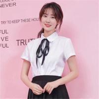 班服夏季套装初高中生学院风百褶裙衬衫外套朗诵合唱韩版毕业校服 [女]短袖衬衫 XS 70-80斤