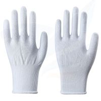 (12双)白色薄款尼龙手套男女透气防尘防晒礼仪手工劳动工人劳保 全白薄尼龙手套(通用码12双)