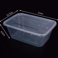 一次性饭盒长方形圆形外卖水果打包盒子保鲜快餐便当盒加厚PP餐盒 长方形1000ml体验装10套