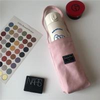 韩国ins风隔热防烫水杯袋水杯套帆布袋 奶茶袋 零钱手机袋 手拎包 粉色