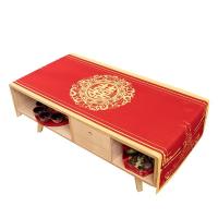 新人新婚礼物婚房装扮客厅茶几盖布喜字喜庆桌布防水棉麻布艺餐布 花藤双喜 茶几布50*160cm（升级防水）