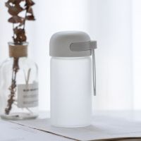 女生简约ins磨砂玻璃杯日系原宿风高颜值可爱便携喝水杯学生杯子 [人气 磨砂质感]白色 320ml