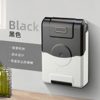 新款多功能筷子消毒机家用小型壁挂式免打孔带盖防尘防霉沥水筷笼 黑色 多功能款(消毒+风干)