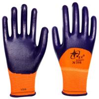 星宇N598丁晴塑胶防护劳保手套耐磨浸胶皮防滑水防油工作干活 12双 星宇N598