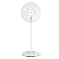好夫人电风扇落地扇家用办公静音节能环保小家电批发办公摇头立式 新款白色(五叶)升级版
