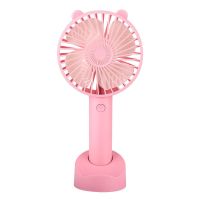 迷你手表风扇可充电便捷usb手环小风扇随身学生宿舍创意儿童玩具 迷你小风扇[少女粉]