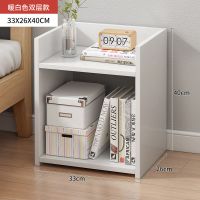 床头柜简约现代简易置物架卧室家用床边迷你经济小型储物柜子带锁 [简易]暖白色