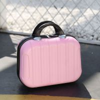 18寸轻便小行李箱迷你拉杆箱学生旅行密码箱登机箱14寸手提化妆箱 亚光粉[小包] 14寸[15天退换货+防刮耐磨]