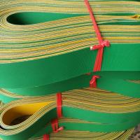 尼龙片基带 高速传动带耐磨平皮带 纺织龙带锭带黄绿工业同步传送 厚度2mm 15*475