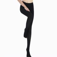 [买1送1]春秋款中厚袜裤防勾丝加大码打底裤袜微透天鹅绒连裤袜 黑色 连裤袜均码