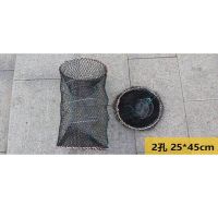 螃蟹笼捕鱼笼乌龟笼甲鱼笼虾笼渔网鳖笼弹簧网龟笼虾笼钢丝笼 1件2孔25*25cm+1赠品1饵料