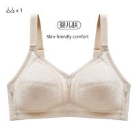 大码内衣女夏季薄款大胸显小胸罩聚拢收副乳防下垂无钢圈文胸胖mm 婴儿肤 36/80CD [薄杯 适合大胸]