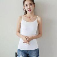 2021无袖背心中长新款内搭打底吊带衬裙大码韩版宽松女夏连衣裙子 白色吊带短款 S 70-89斤