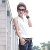 2021夏季露肩v领女士吊带背心女外穿性感打底衫大码显瘦无袖上衣 白色 S