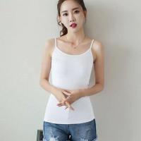 2021夏季连衣裙吊带裙中长新款无袖内搭外搭修身打底女士背心裙子 白色吊带短款 S 70-89斤