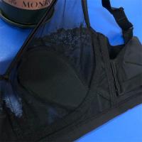 黛安芬的日记超薄性感蕾丝内衣女无钢圈收副乳调整聚拢文胸罩套装 黑色(单件) 34/75B