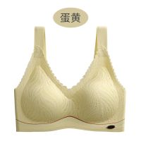 顶瓜瓜夏季内衣女新款无痕小胸聚拢提胸防下垂背心胸罩无钢圈文胸 蛋黄(单件装) M(建议80-110斤)