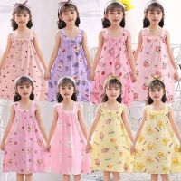 儿童睡衣夏季短袖女童睡裙小孩子吊带女孩宝宝家居服夏天童装睡衣 随机发货 8# 建议身高100-110厘米