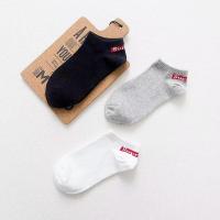 袜子男短袜ins男士简约字母防臭春夏秋冬四季船袜学生厚中筒 sup三色混装[3双装]
