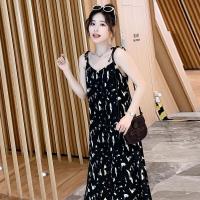 孕妇装夏天裙子新款孕妇夏装背带裙中长款孕妇无袖吊带连衣裙女夏 黑色[好质量] M码[建议体重80-95斤]
