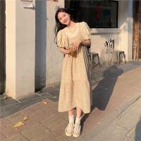 单件/套装2021夏季新款韩版中长款碎花吊带连衣裙+短袖上衣两件套 单黄色上衣 S