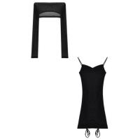 修身显瘦包臀性感吊带连衣裙女早秋装2020新款长袖开衫外套两件套 黑色(单罩衫) S