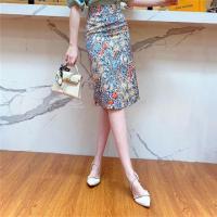 轻奢名媛连衣裙女夏2021年新款露肩荷叶边吊带半裙裙两件套 单件半身裙 M [建议105斤以下]