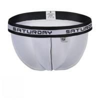 网将男士内裤男式竹纤维高叉小三角内裤3004DK 白色 S