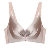 黛安芬无痕内衣女无钢圈厚薄款文胸聚拢小胸收副乳防下垂调整型夏 安冉-珍珠肤[单件] 34/75B[薄款]