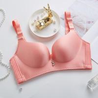 幸福狐狸内衣无钢圈聚拢文胸小胸透气调整型胸罩薄厚 07款西瓜红 32/70B