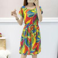 2021年新款连衣裙子小个子时尚外穿棉绸睡衣少女风碎花人造棉睡裙 19号花 M