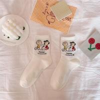 史努比袜子女韩版中筒原宿风ins风可爱百搭学生潮日系长筒袜秋冬 (1双装)史努比一家人